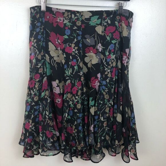 Ralph Lauren Floral  Knee Length Skirt Sz 10 - Picture 1 of 4